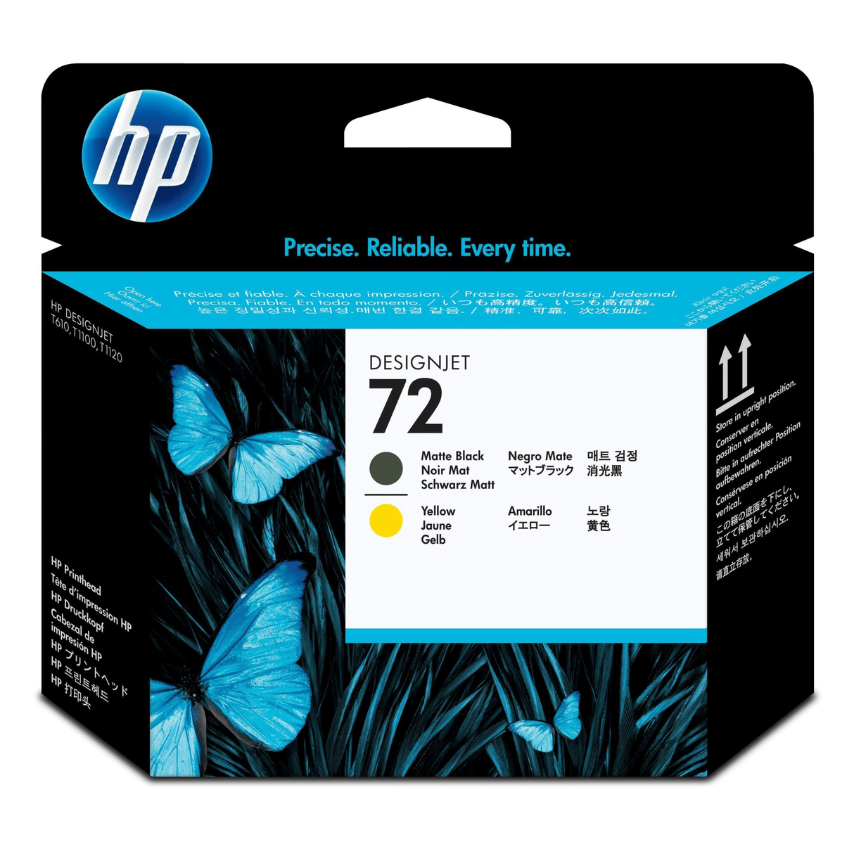 HP 72 Matte Black and Yellow DesignJet Original Printhead C9384A