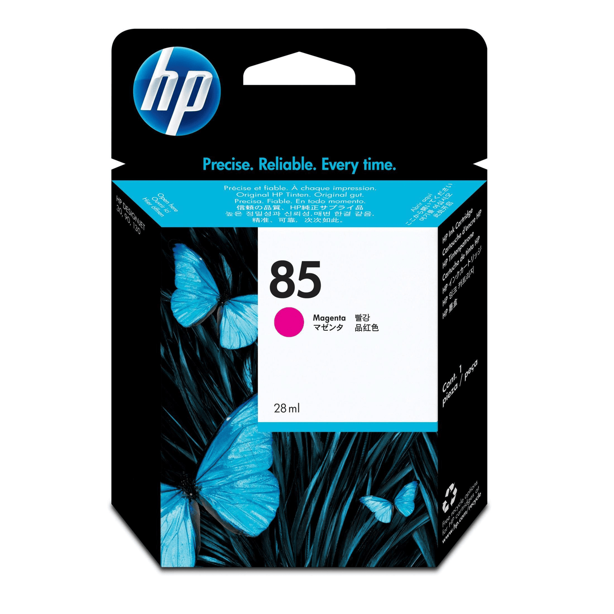HP 85 28-ml DesignJet Magenta Printer Ink Cartridge Original C9426A Single-pack