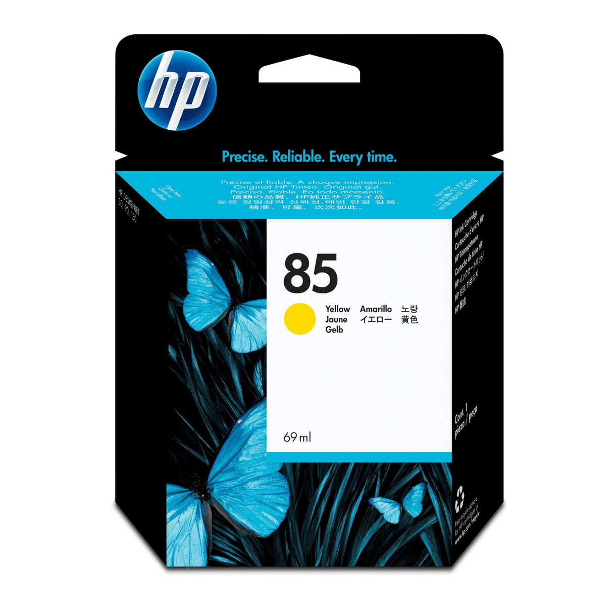 HP 85 69-ml DesignJet Yellow Printer Ink Cartridge Original C9427A Single-pack