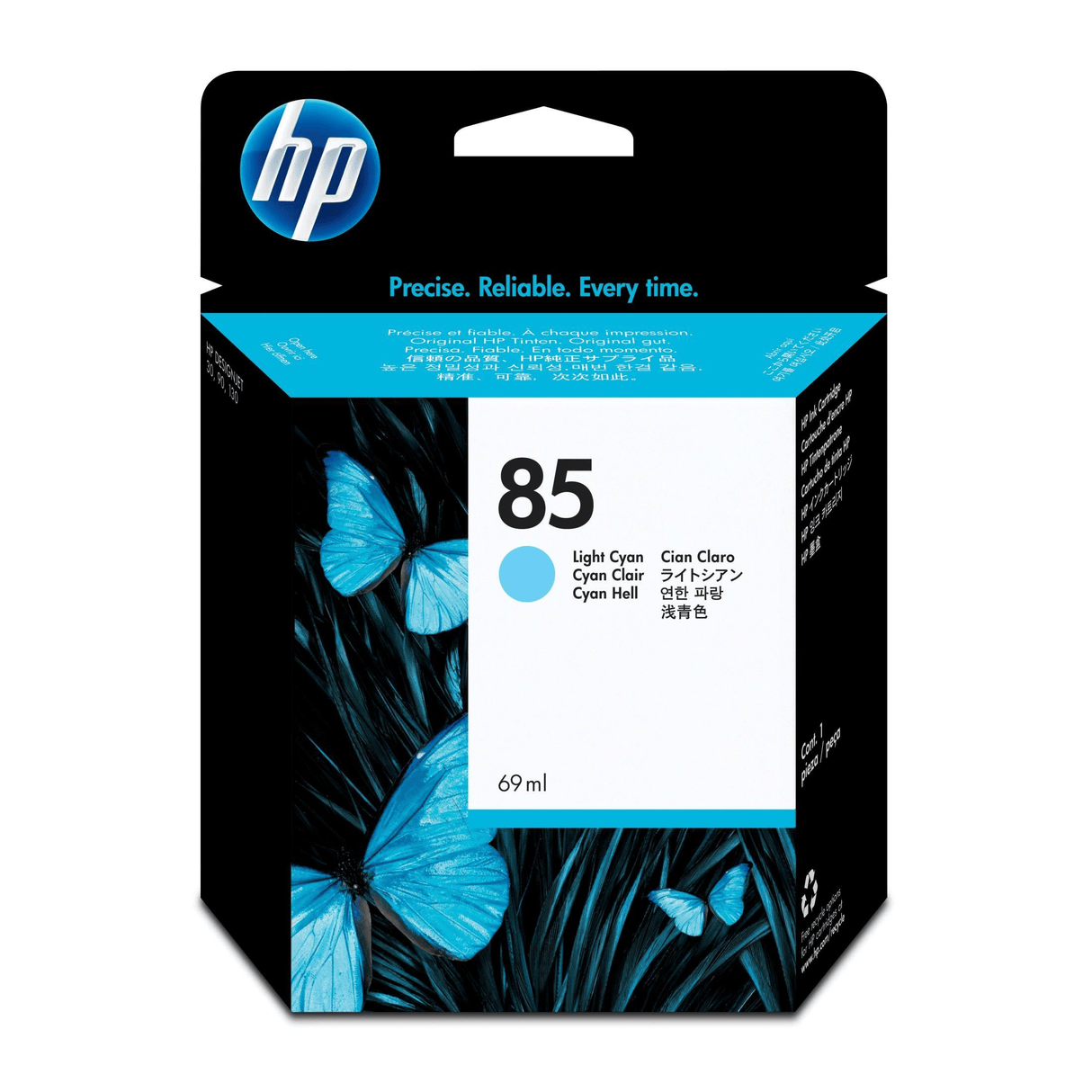HP 85 69-ml DesignJet Light Cyan Printer Ink Cartridge Original C9428A Single-pack
