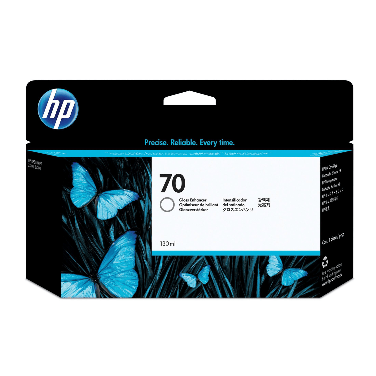 HP 70 130-ml Gloss Enhancer DesignJet Printer Ink Cartridge Original C9459A Single-pack