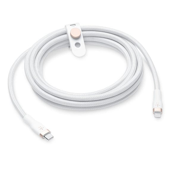 Belkin BoostCharge Flex 3m USB-C Cable with Lightning Connector White CAA009BT3MWH