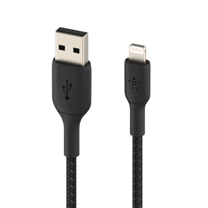 Belkin BoostCharge Pro Flex 1m USB-A Cable with Lightning Connector Black CAA010BT1MBK