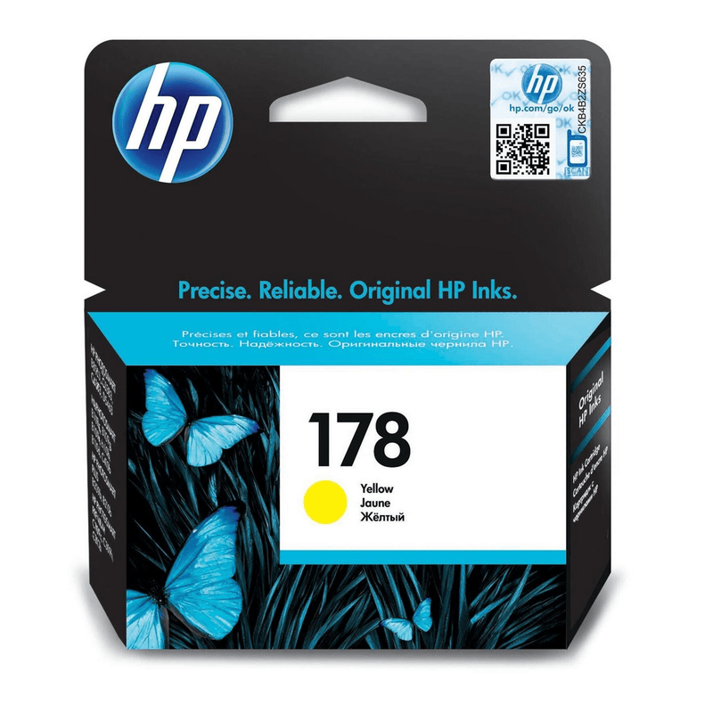 HP 178 Yellow Printer Ink Cartridge Original CB320HE Single-pack