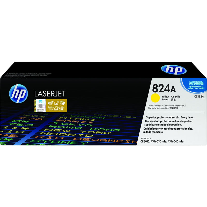 HP 824A Yellow Toner Cartridge 21,000 Pages Original CB382A Single-pack