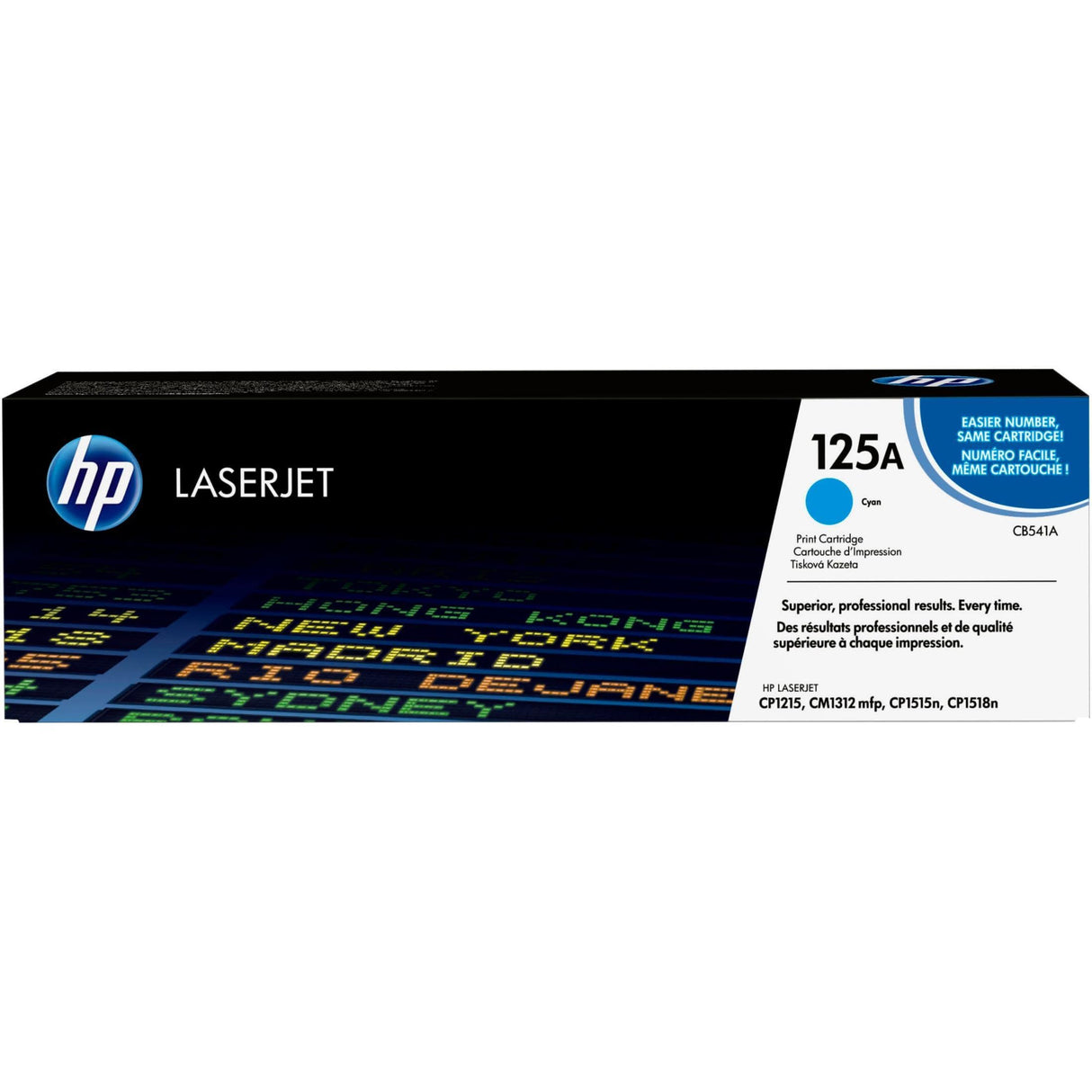 HP 125A Cyan Toner Cartridge 1,400 Pages Original CB541A Single-pack