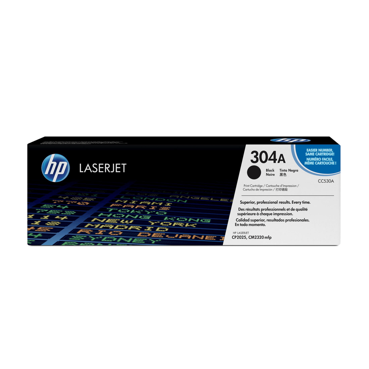 HP 304A Black Toner Cartridge 3,500 Pages Original CC530A Single-pack
