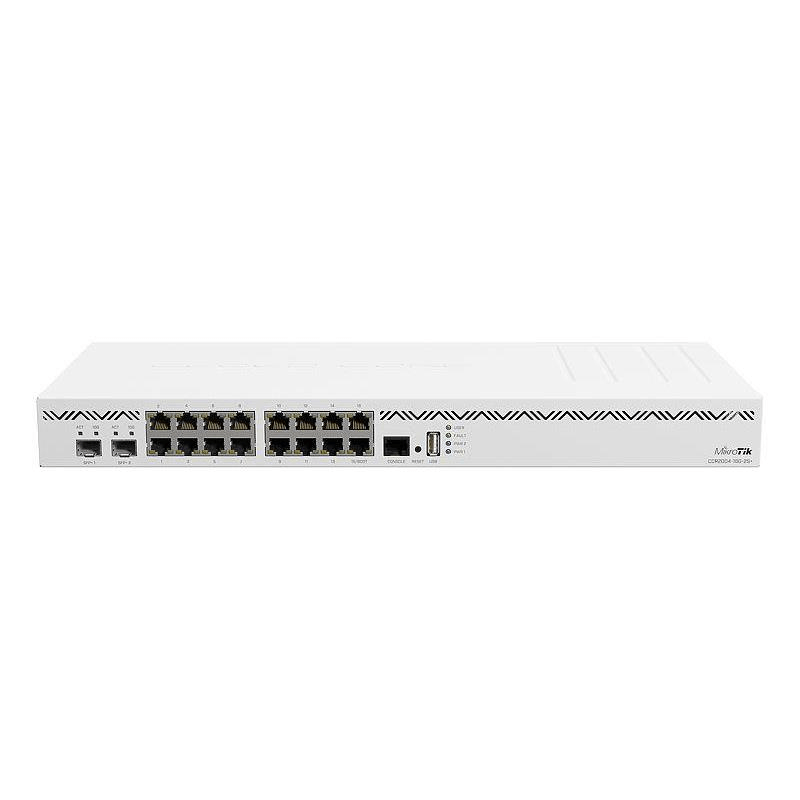 MikroTik Cloud Core 16-port Gigabit 2SFP+ 4 Core Router White CCR2004-16G-2S+