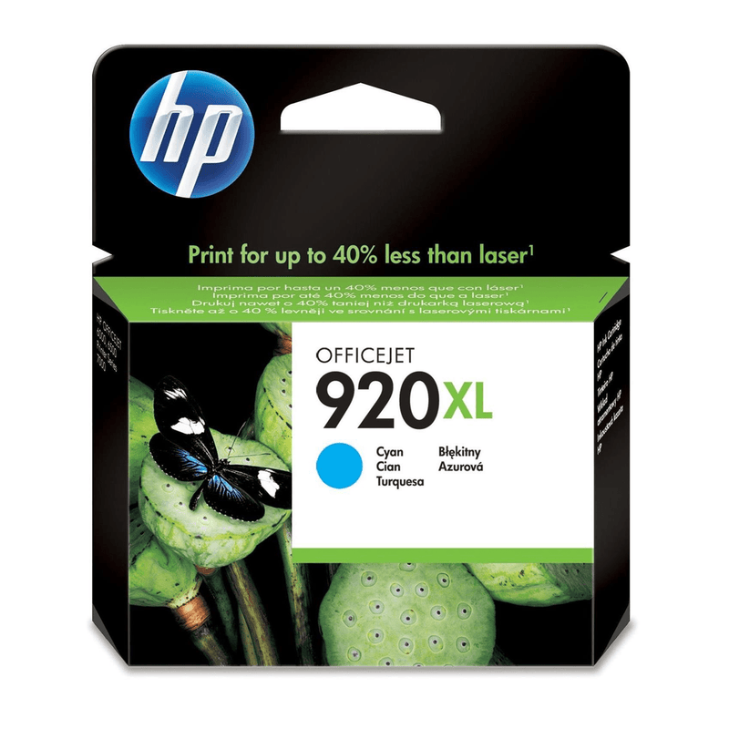 HP 920XL Cyan High Yield Printer Ink Cartridge Original CD972AE Single-pack