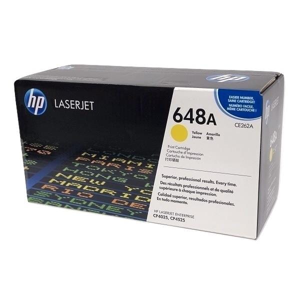 HP 648A Yellow Toner Cartridge 11,000 Pages Original CE262A Single-pack