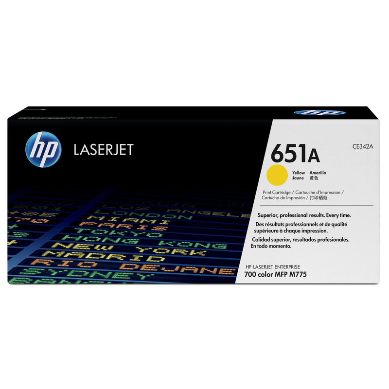 HP 651A Yellow Toner Cartridge 16,000 Pages Original CE342A Single-pack