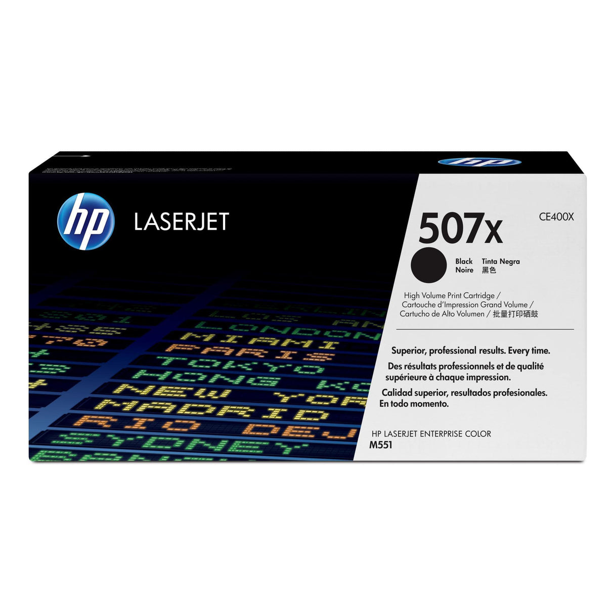 HP 507X Black Toner Cartridge 11,000 Pages Original CE400X Single-pack