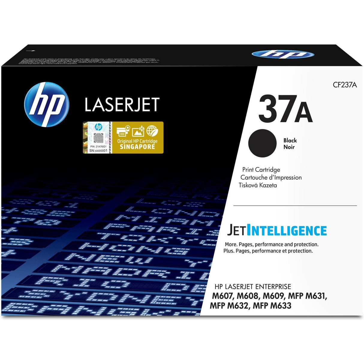 HP 37A Black Toner Cartridge 11,000 Pages Original CF237A Single-pack