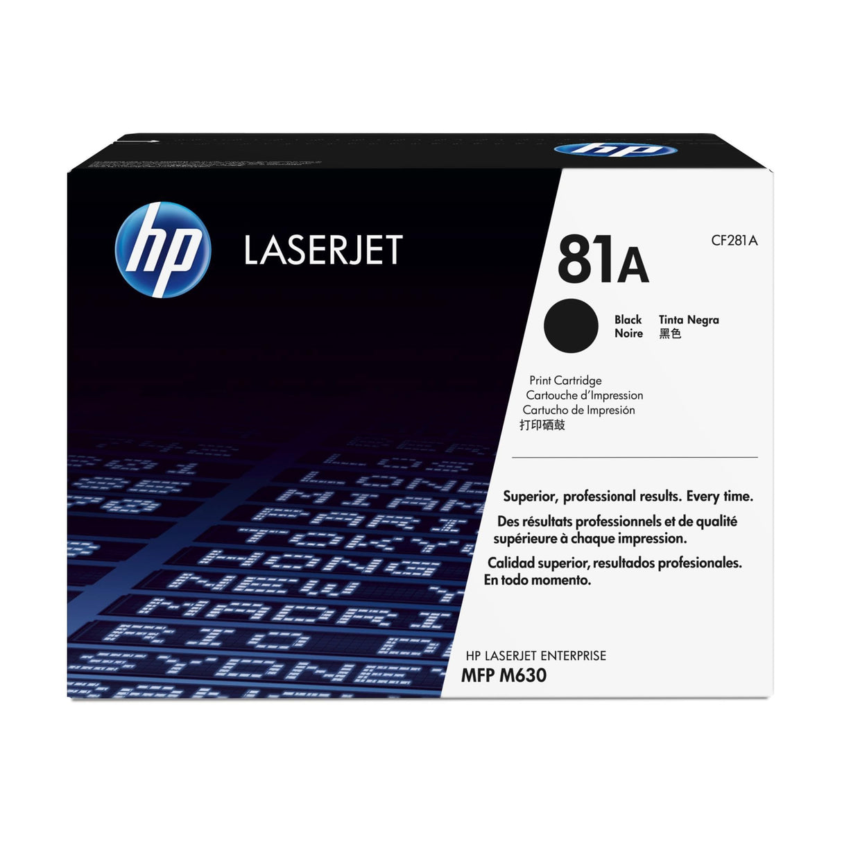 HP 81A Black Toner Cartridge 10,500 Pages Original CF281A Single-pack