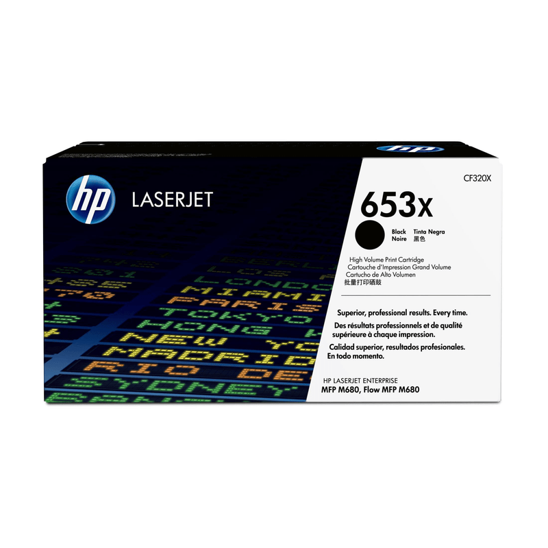 HP 653X Black Toner Cartridge 21,000 Pages Original CF320X Single-pack