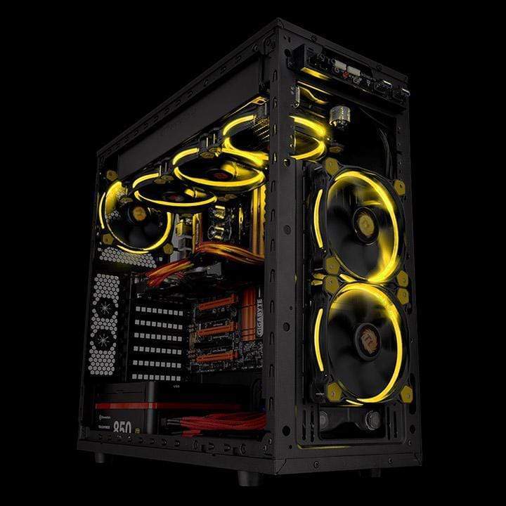 Thermaltake Riing 14 Computer Case Fan 140mm Black and Yellow 1400rpm CL-F039-PL14YL-A