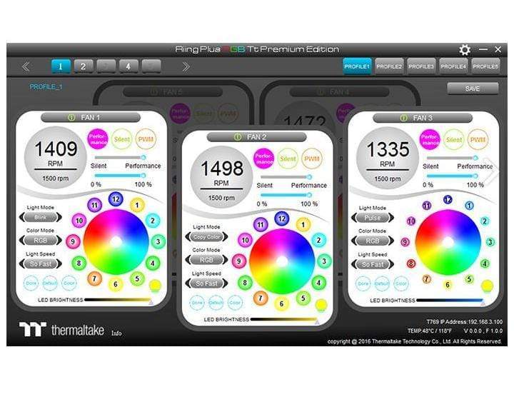 Thermaltake Riing Plus Computer Case Fan 120mm Multicolour 1500rpm CL-F053-PL12SW-A