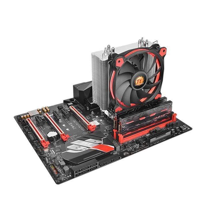 Thermaltake Riing Silent 12 CPU Fan 120mm Black and Red Silver 1400rpm CL-P022-AL12RE-A