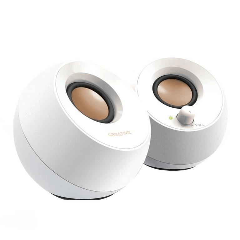 Creative Labs Pebble Modern 2.0 USB Desktop Speakers White CL-PEBBLE-WT