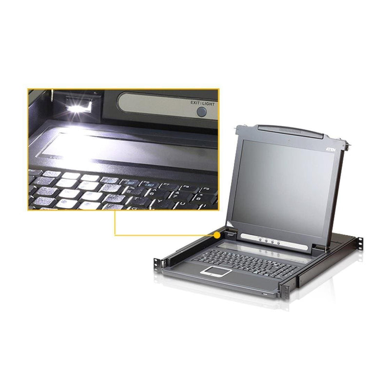 ATEN CL1000M-ATA-XG Single Rail 17-inch LCD Console (PS/2-USB, VGA)
