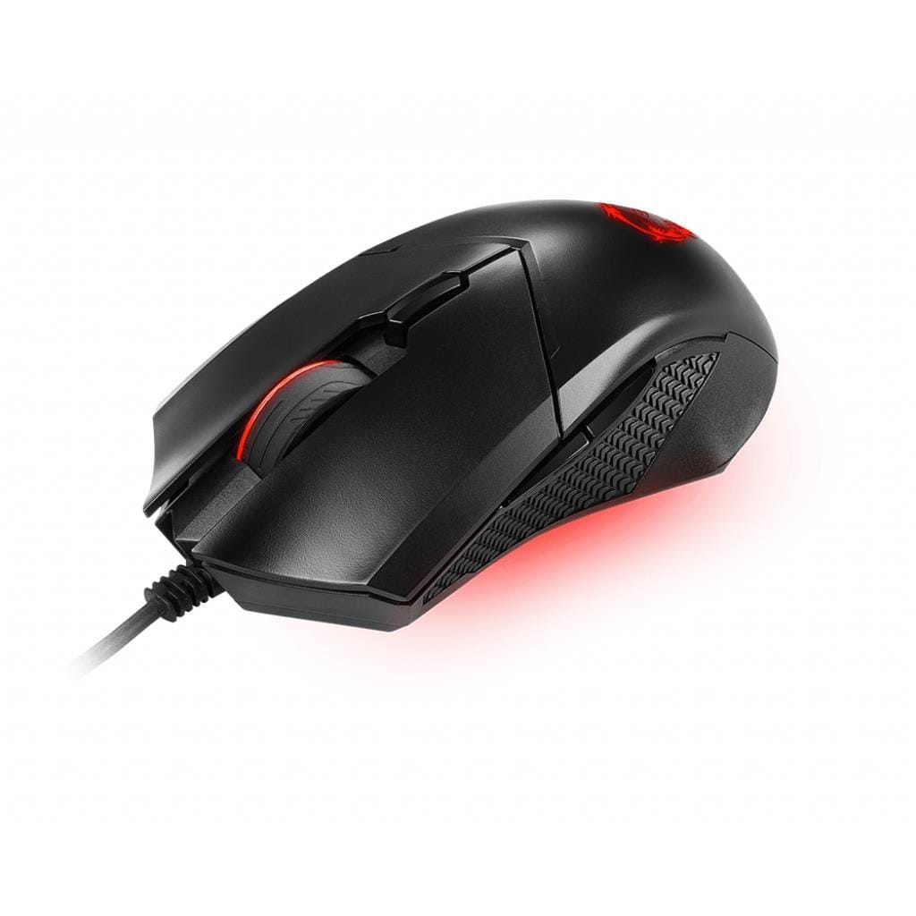 MSI CLUTCH GM08 Optical Gaming Mouse '4200 DPI Optical Sensor, 6 Programmable button, Symmetrical design, Durable switch with 10+ Million Clicks, Weight Adjustable, Red LED'