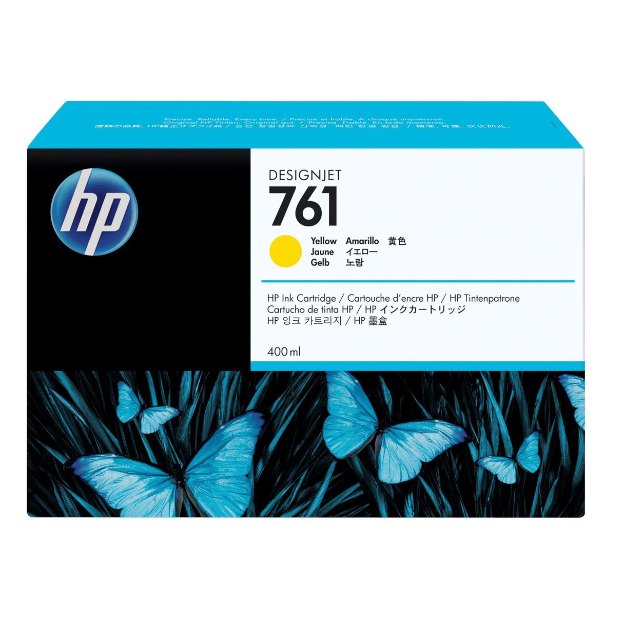 HP 761 400-ml DesignJet Yellow Printer Ink Cartridge Original CM992A Single-pack