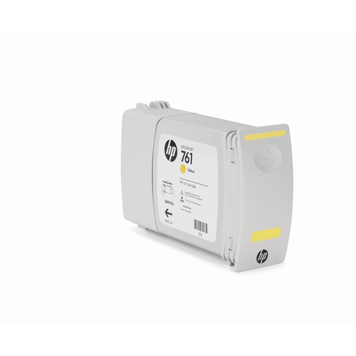 HP 761 400-ml DesignJet Yellow Printer Ink Cartridge Original CM992A Single-pack