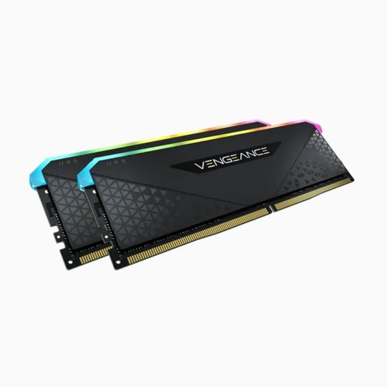 Corsair VENGEANCE RGB RS 2 x 32GB DDR4 DRAM 3600MHz C16 Memory Module Kit Black CMG64GX4M2D3600C18