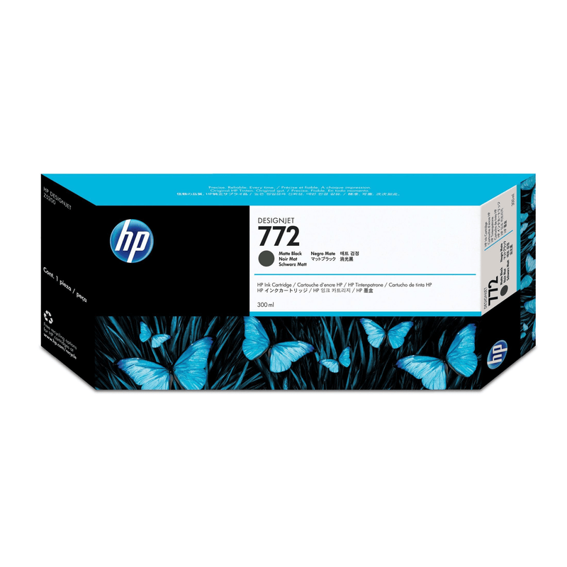 HP 772 300-ml DesignJet Matte Black Printer Ink Cartridge Original CN635A Single-pack