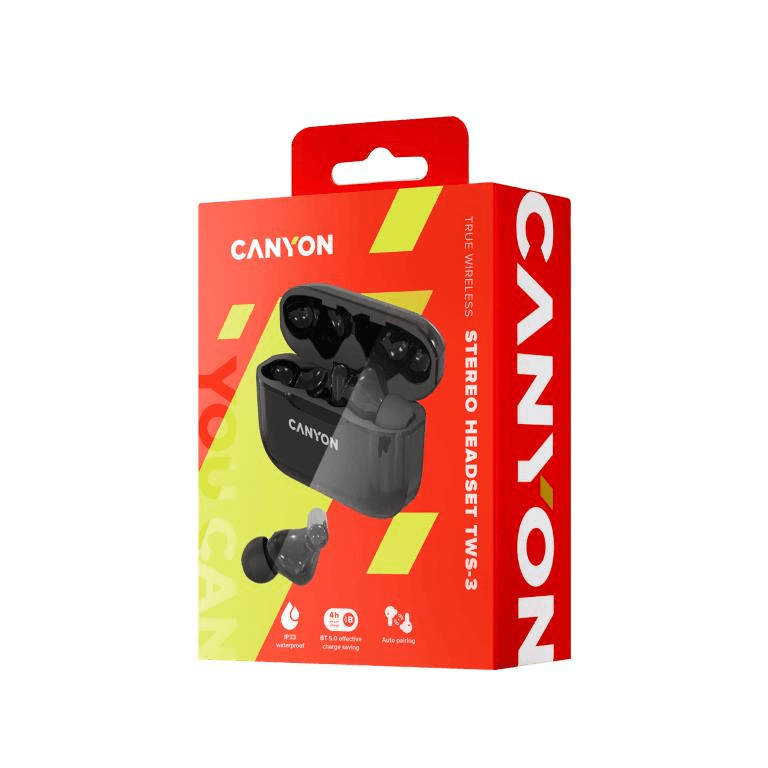 Canyon TWS-3 Bluetooth in-ear Headset Black CNE-CBTHS3B