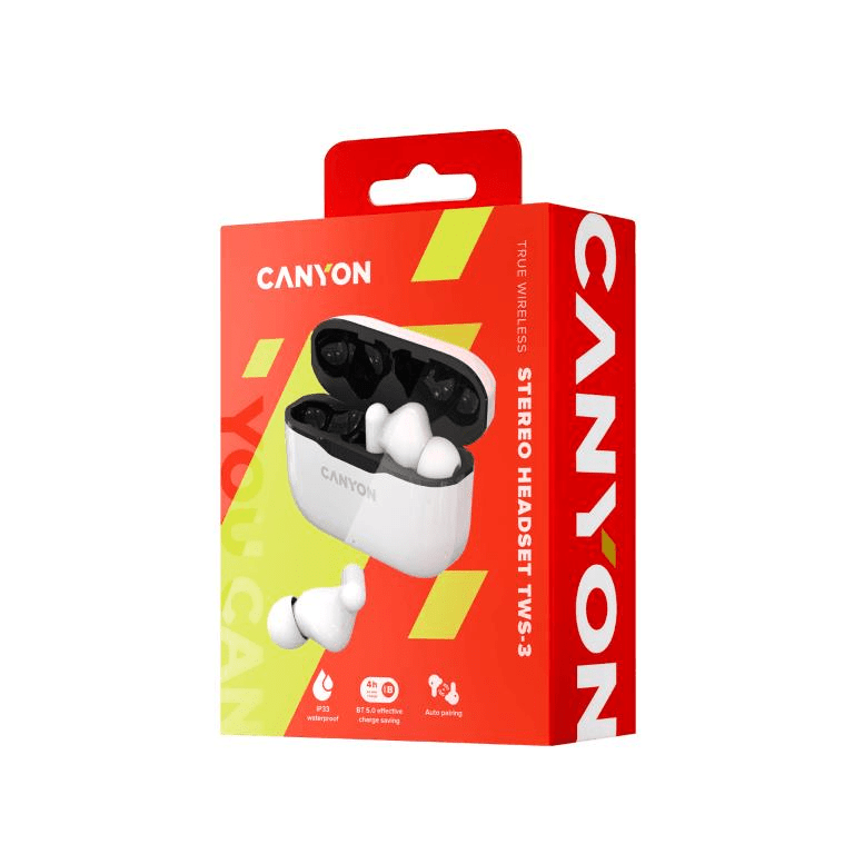 Canyon TWS-3 Bluetooth in-ear Headset White CNE-CBTHS3W