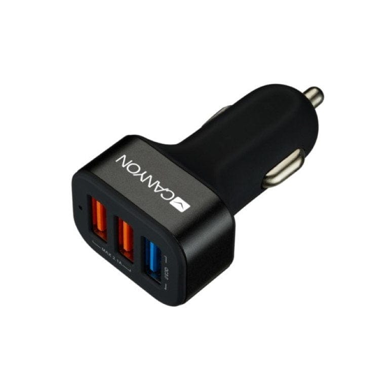 Canyon C-07 Universal 3-port USB Car Charger / Adapter Black CNE-CCA07B