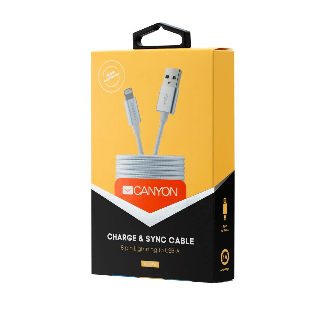 Canyon CFI-3 1m Lightning Cable - White CNE-CFI3PW
