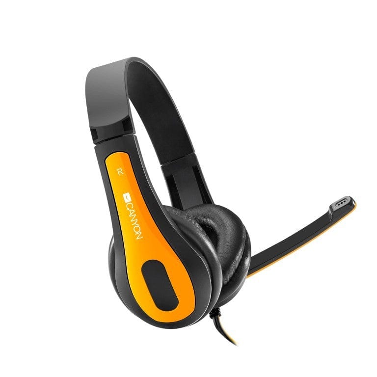 Canyon HSC-1 Simple Wired Headset Black Yellow CNS-CHSC1BY