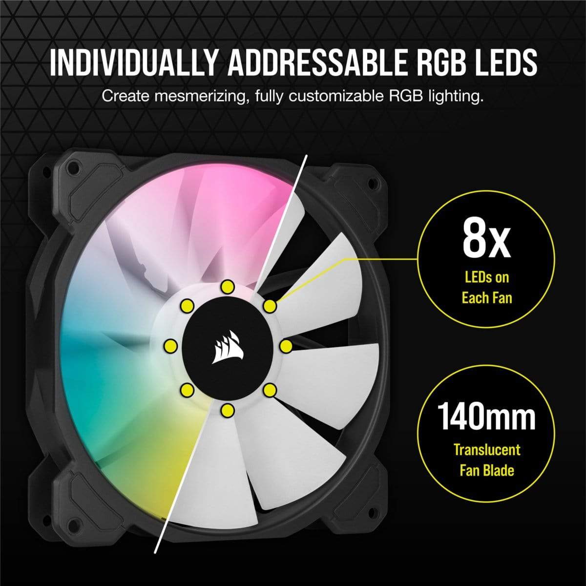 Corsair SP140 RGB ELITE Computer case Fan 14 cm Black 1 pc(s)