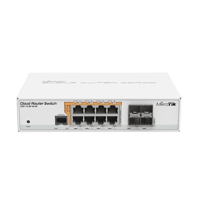 MikroTik CRS112-8P-4S-IN Switch Gigabit Ethernet PoE White