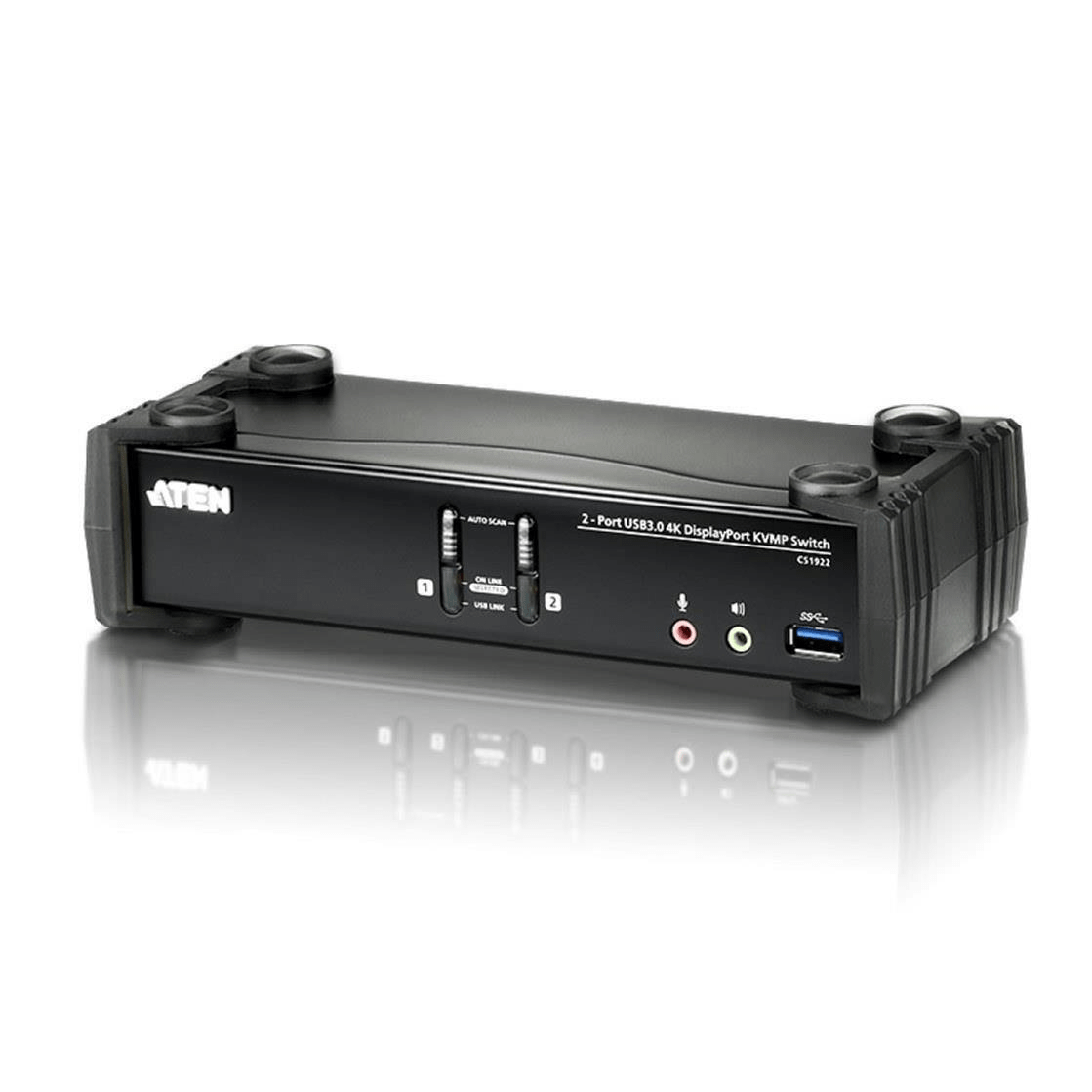 Aten 2-Port USB 3.0 4K DisplayPort KVMP Switch CS1922