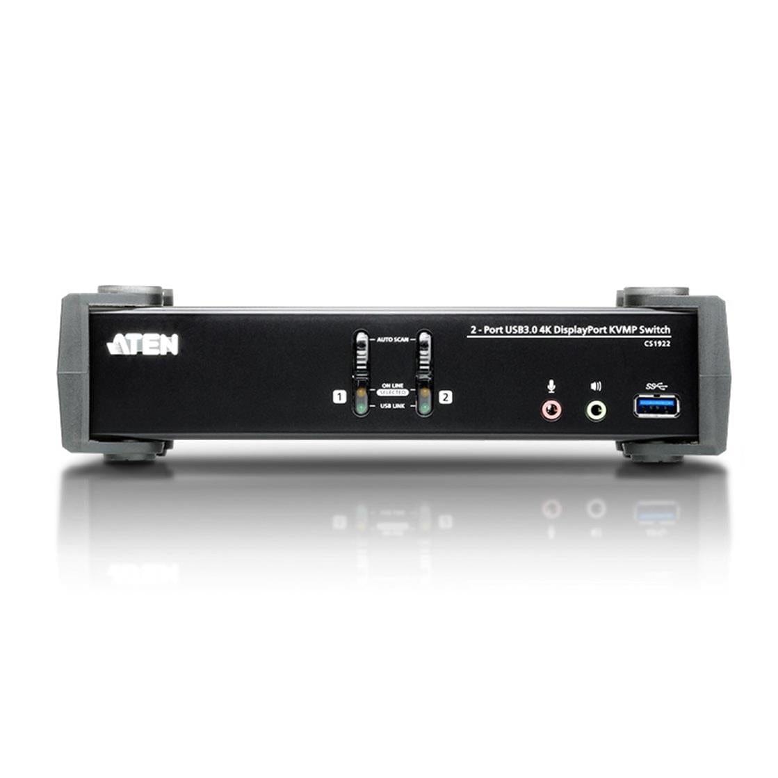 Aten 2-Port USB 3.0 4K DisplayPort KVMP Switch CS1922