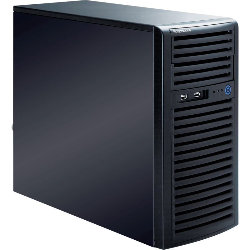 Supermicro 731i-300B Mini-Tower Black Server Case with 300W 80PLUS Bronze Power Supply PC CSE-731I-300B