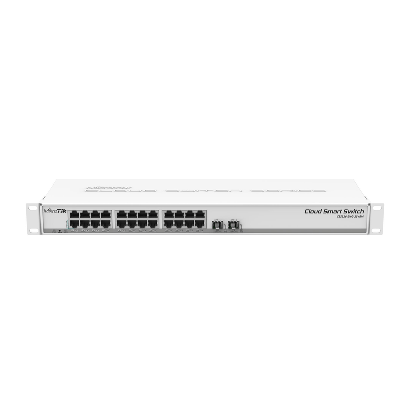 Mikrotik Managed Gigabit Ethernet PoE 1U Network Switch CSS326-24G-2S+RM