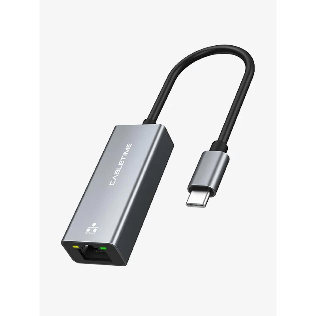 Cabletime CB51G Thunderbolt 3 USB-C to RJ45 Ethernet Adapter CT-CML1000-AG