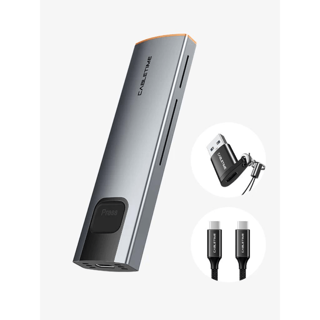 Cabletime CB30G Type-C to NVME M.2 SSD Enclosure CT-SSD01-AG