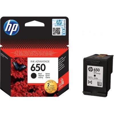 HP 650 Ink Advantage Black Printer Cartridge Original CZ101AE Single-pack
