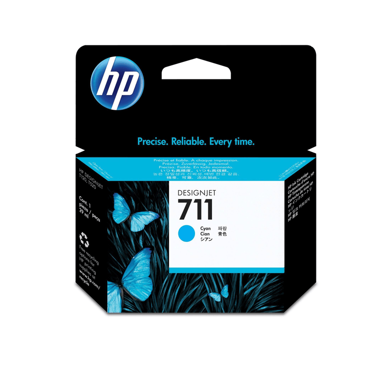 HP 711 29-ml DesignJet Cyan Printer Ink Cartridge Original CZ130A Single-pack