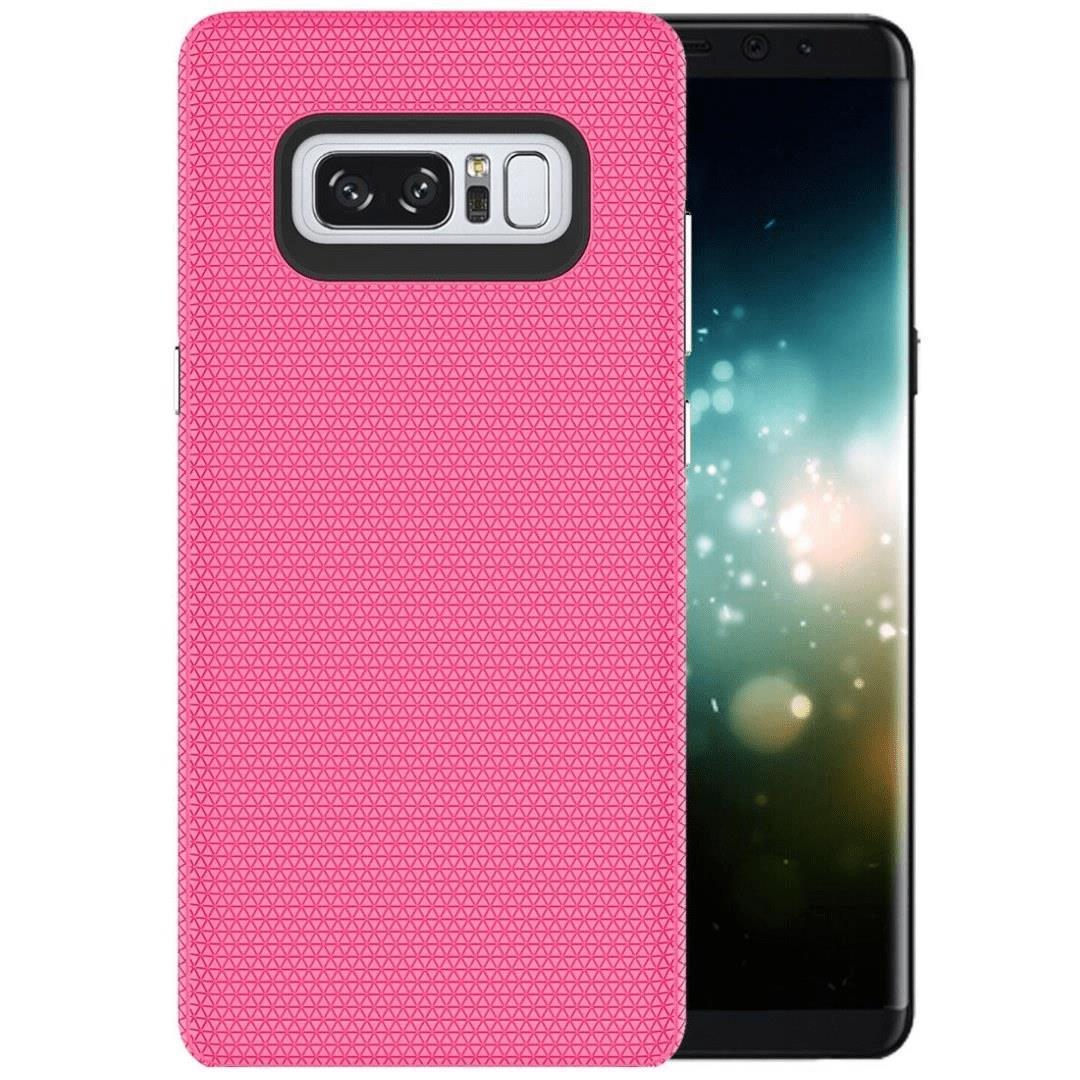 Tuff-Luv Dual layer Anti slip Case for Samsung Galaxy Note 8 Smartphone Pink D1_54