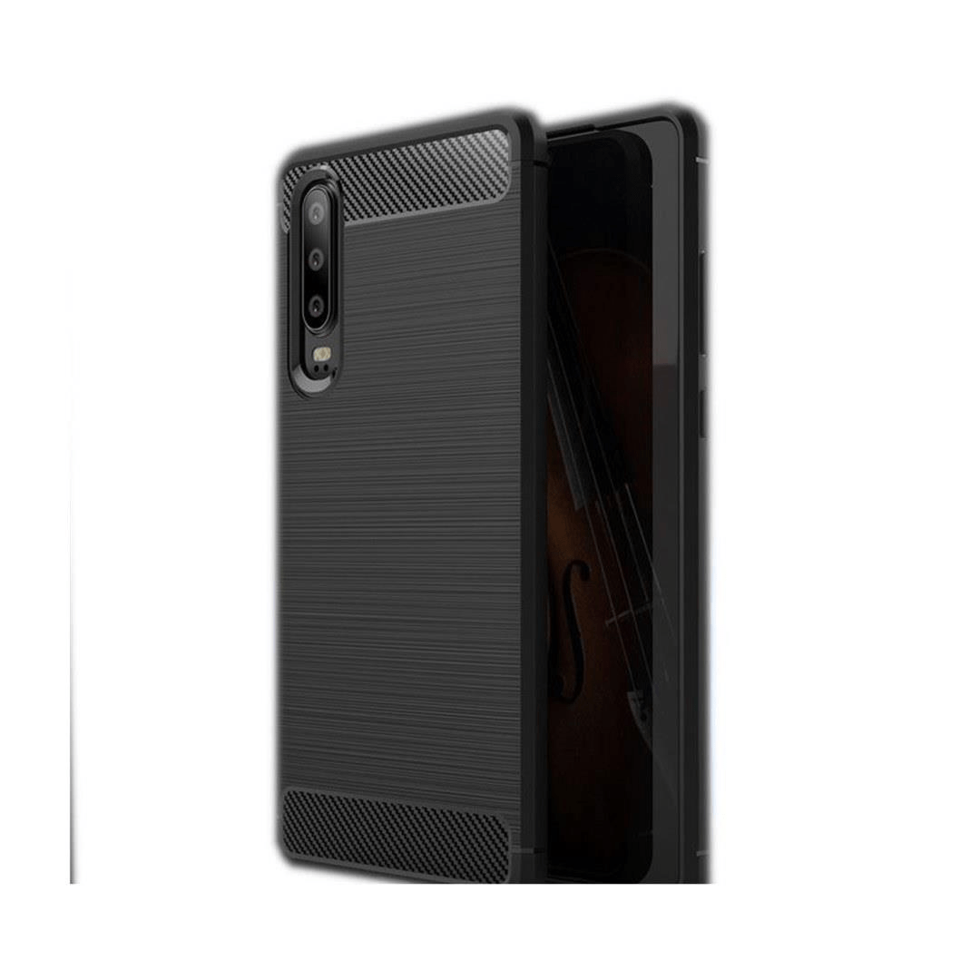 Tuff-Luv Carbon Fibre Style Shockproof Case Cover for Huawei Mate P30 lite Black D3_155