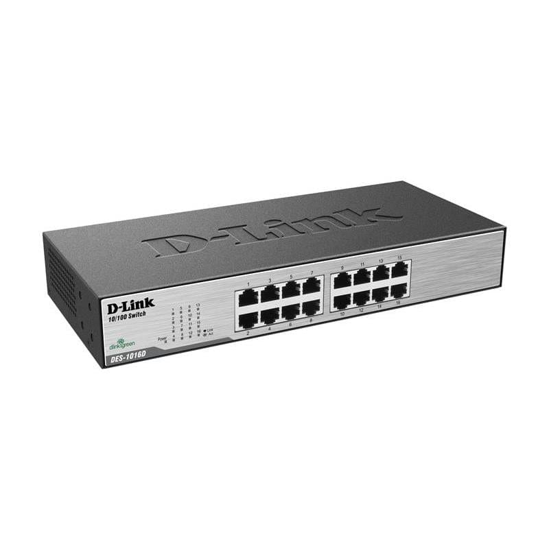 D-Link DES-1016D 16-Port Fast Ethernet Unmanaged Desktop Switch