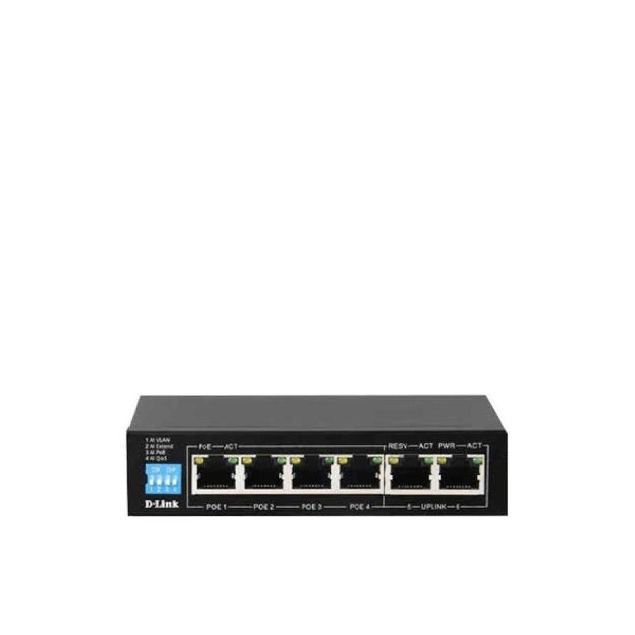 D-Link 6-Port Gigabit Long Range PoE Unmanaged Switch DGS-F1006P-E/E