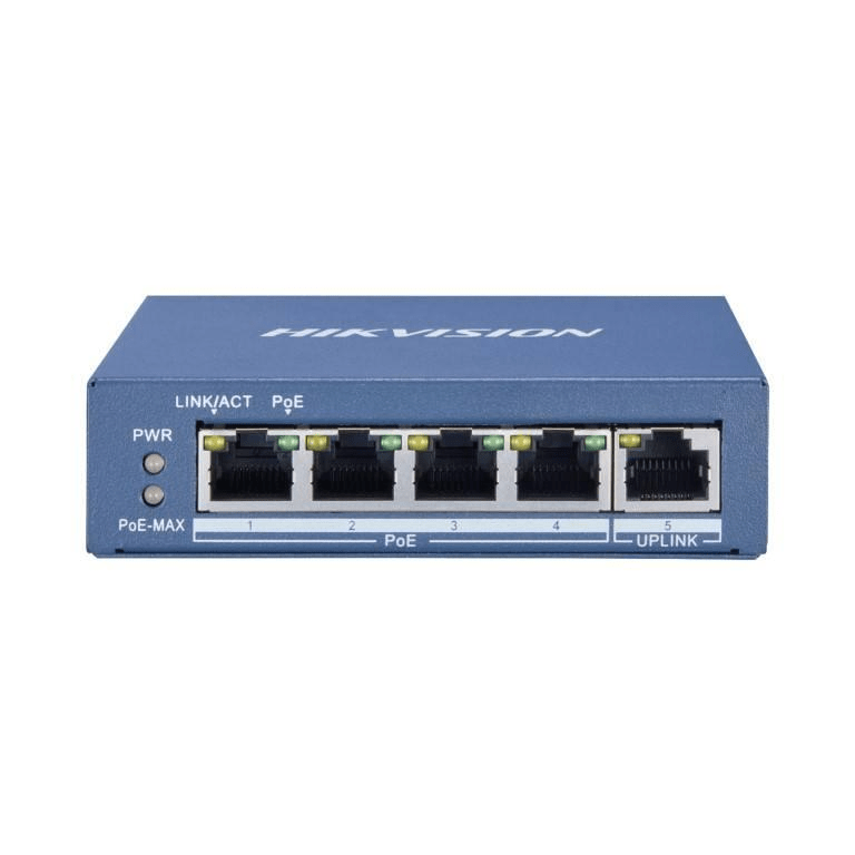 Hikvision 4-port Gigabit Unmanaged PoE Switch DS-3E0505P-E