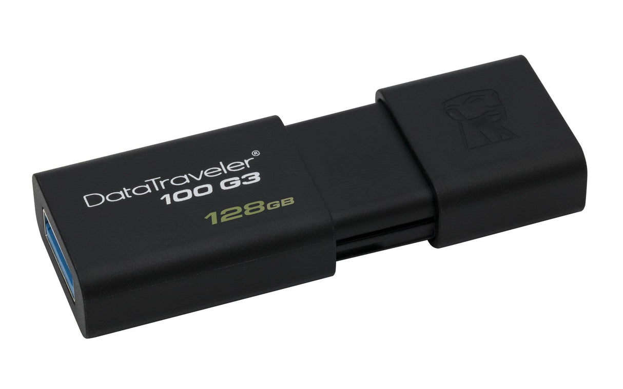 Kingston DataTraveler 100 G3 128GB USB 3.2 Gen 1 Type-A Black USB Flash Drive DT100G3/128GB